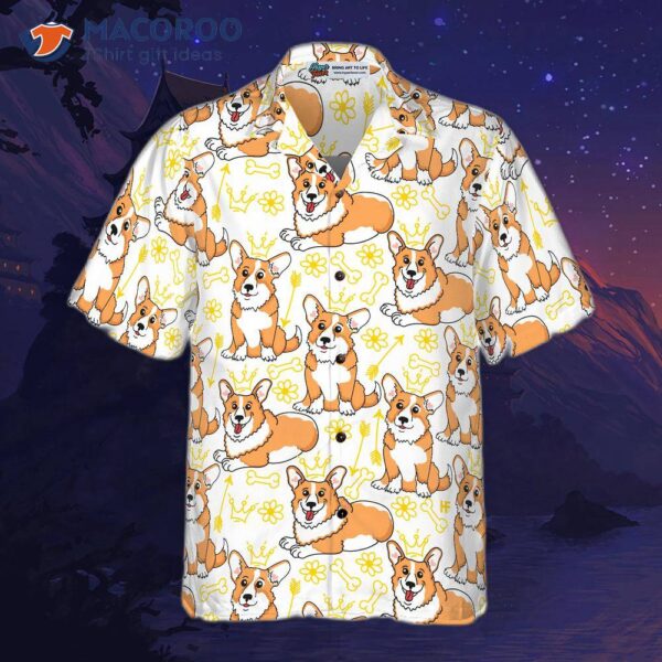 Corgi Pembroke Hawaiian Shirt For