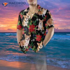 corgi with christmas plants hawaiian shirt funny shirt for amp best gift 4