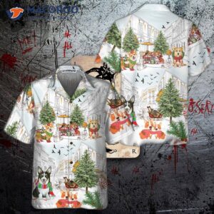corgis on christmas day hawaiian shirt corgi dog shirt for amp best gift 0