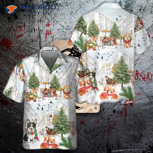 Corgis On Christmas Day Hawaiian Shirt