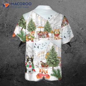 corgis on christmas day hawaiian shirt corgi dog shirt for amp best gift 1