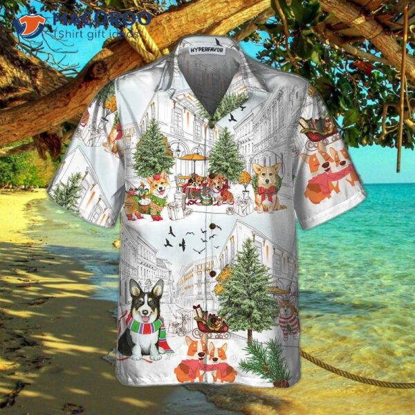Corgis On Christmas Day Hawaiian Shirt