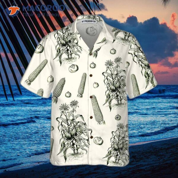 Corn Harvest Hawaiian Shirt, Vintage Short Sleeve Best Gift For And