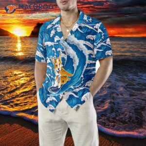 correct corgi surfing dog hawaiian shirt 4