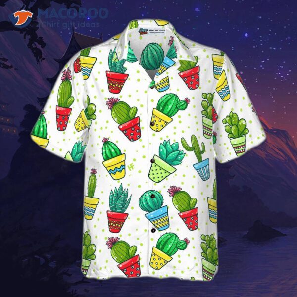 Corrected: Cactus-patterned Hawaiian Shirt