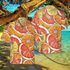 corrected luxury summer lemon and orange hawaiian shirt 2