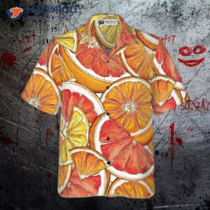corrected luxury summer lemon and orange hawaiian shirt 3
