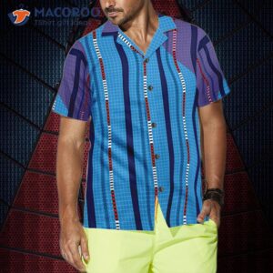 corrected vertical swimming pool pattern hawaiian style shirt 3