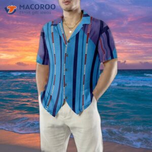 corrected vertical swimming pool pattern hawaiian style shirt 4