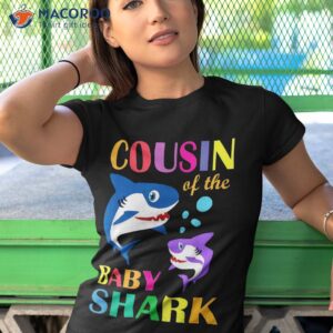 cousin of the baby birthday shark shirt tshirt 1