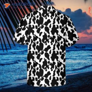 cow print seamless pattern hawaiian shirt and shirt for 1