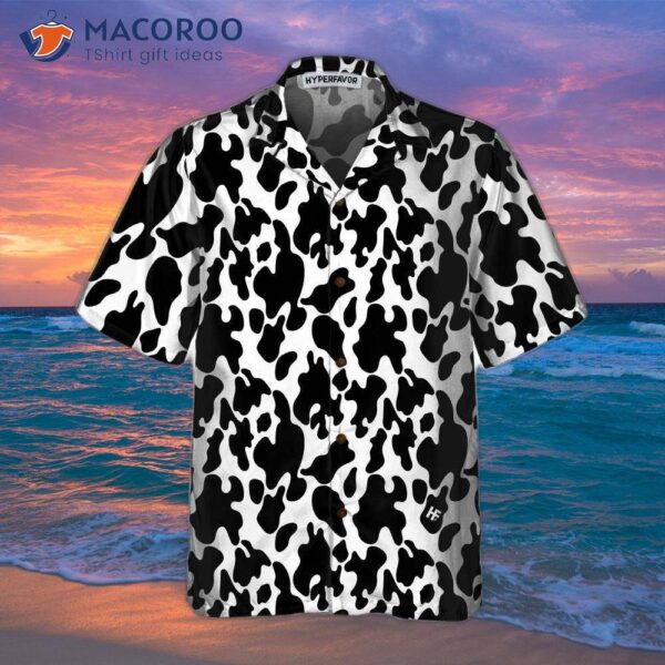 Cow Print Seamless Pattern Hawaiian Shirt, And Shirt For