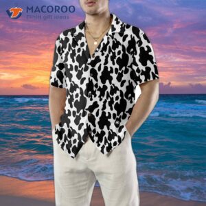 cow print seamless pattern hawaiian shirt and shirt for 4