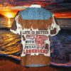 Cowboy Dairy Vintage Western Texas Hawaiian Shirt, “life Is Better With Longhorns” And “texas Home” Shirt For