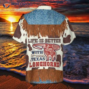 cowboy dairy vintage western texas hawaiian shirt life is better with longhorns and texas home shirt for 1