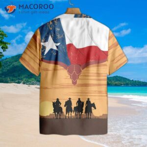 cowboy texas flag hawaiian shirt vintage shirt for 0