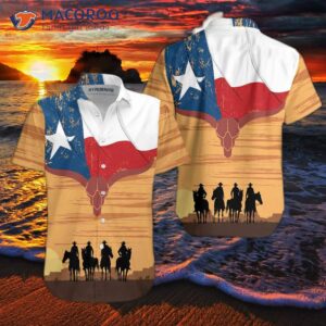 cowboy texas flag hawaiian shirt vintage shirt for 2