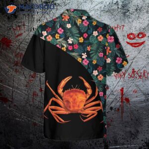 crab and flower hawaiian shirt unique print shirt 1