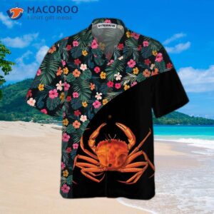 crab and flower hawaiian shirt unique print shirt 2