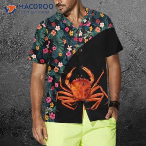 crab and flower hawaiian shirt unique print shirt 3