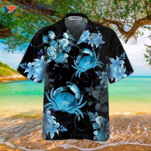 crabs in blue hawaiian shirts floral crab and cool shirts for 2