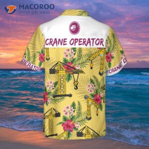 Crane Operator Wearing A Hawaiian Shirt