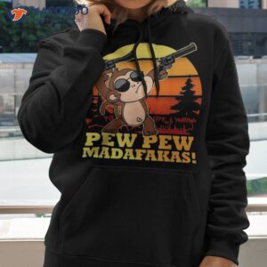 crazy monkey pew madafakas funny vintage monke shirt hoodie