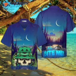 Creepy Skull Go Fishing Hawaiian Shirt, Apparel For Fishers, Unique Gift Fishers