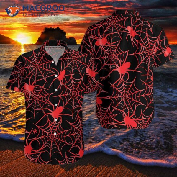 Creepy Spider Halloween Hawaiian Shirt