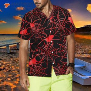 creepy spider halloween hawaiian shirt 3