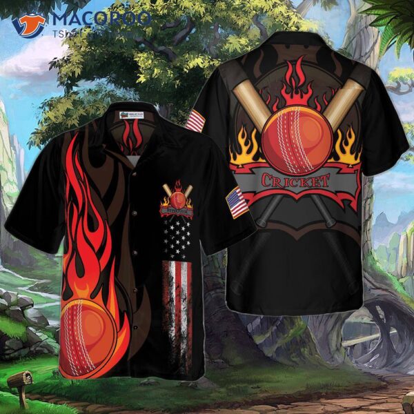 Cricket-flamed Hawaiian Shirt