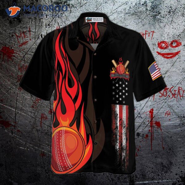 Cricket-flamed Hawaiian Shirt