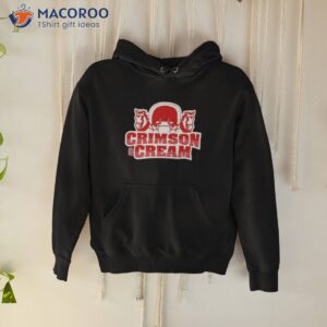 crimson and cream logo shirt hoodie