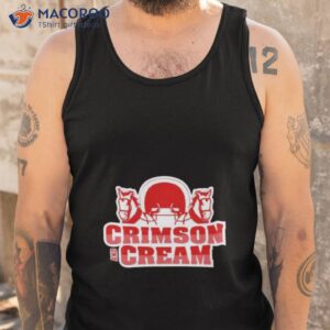 crimson and cream logo shirt tank top