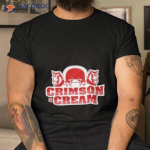 crimson and cream logo shirt tshirt