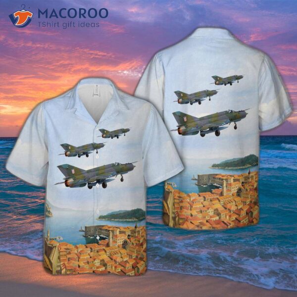 Croatian Air Force Mikoyan-gurevich Mig-21bisd Wears A Hawaiian Shirt.