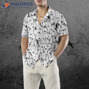crowded penguin seamless pattern hawaiian shirt cool shirt for themed gift idea 4