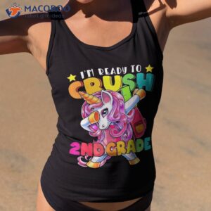 crush 2nd grade dabbing unicorn back to school girls gift shirt tank top 2 1