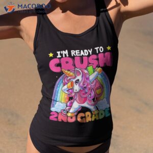 crush 2nd grade dabbing unicorn back to school girls gift shirt tank top 2