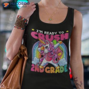 crush 2nd grade dabbing unicorn back to school girls gift shirt tank top 4