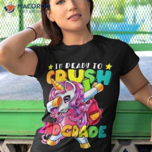crush 2nd grade dabbing unicorn back to school girls gift shirt tshirt 1 1