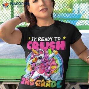 crush 2nd grade dabbing unicorn back to school girls gift shirt tshirt 1