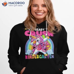 crush kindergarten dabbing unicorn back to school girls gift shirt hoodie 1
