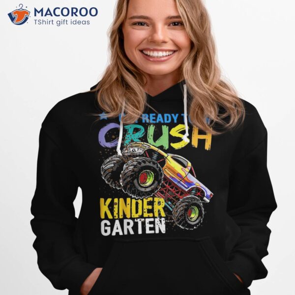 Crush Kindergarten Monster Truck Back To School Boys Gift Shirt