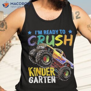 crush kindergarten monster truck back to school boys gift shirt tank top 3