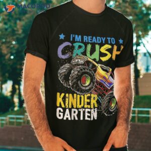 crush kindergarten monster truck back to school boys gift shirt tshirt