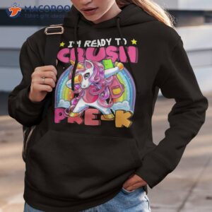 crush pre k dabbing unicorn back to school girls gift shirt hoodie 3