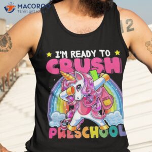 crush preschool dabbing unicorn back to school girls gift shirt tank top 3