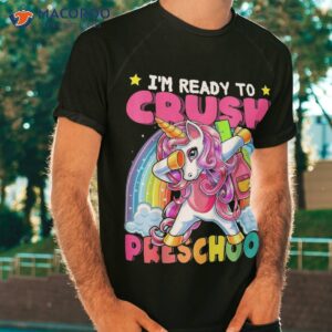 crush preschool dabbing unicorn back to school girls gift shirt tshirt