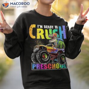 crush preschool dinosaur monster truck back to school boys shirt sweatshirt 2